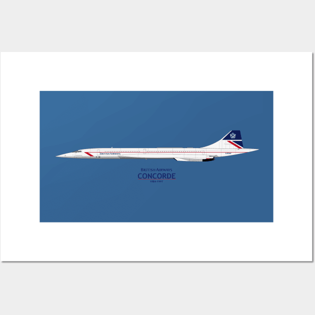 British Airways Concorde 1984 To 1997 Wall Art by SteveHClark